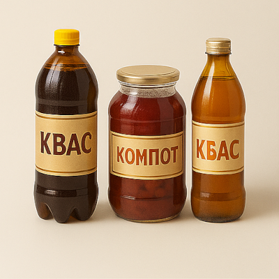 Квасы, компоты